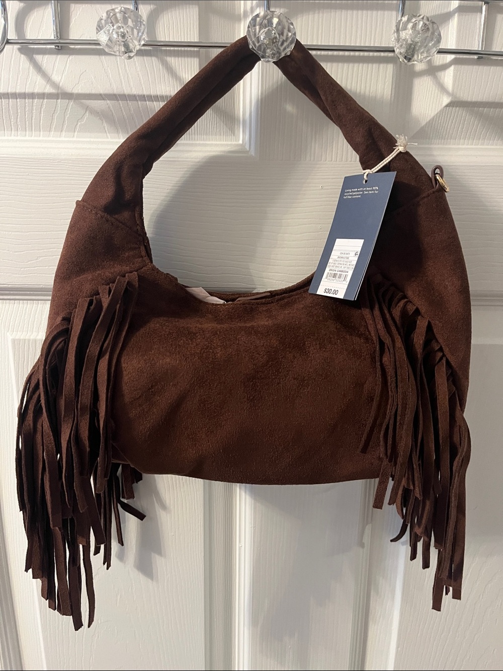 Universal Thread Brown Suede Fringe Shoulder Bag